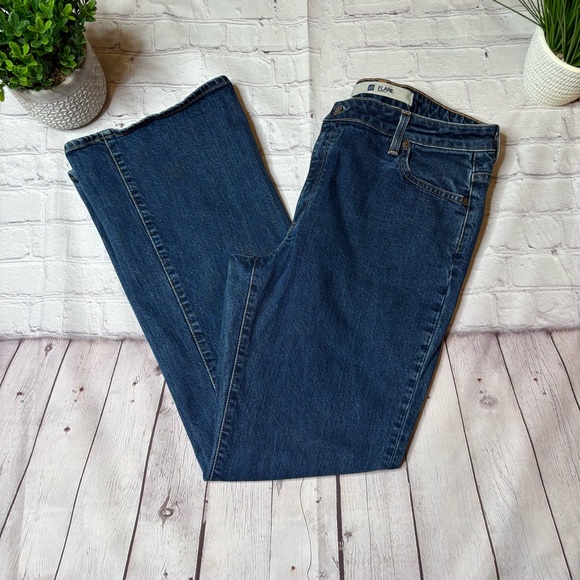 GAP Flare Stretch Dark Wash Jeans Size 14 Regular - Picture 5 of 7